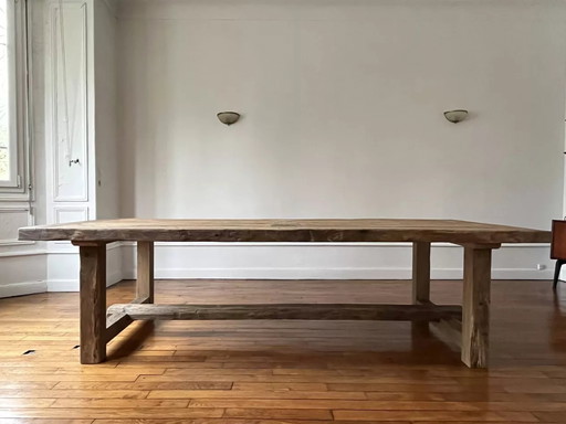 Table à Manger Modèle Ferme Kingstone en Chêne Massif – 250 x 100 cm