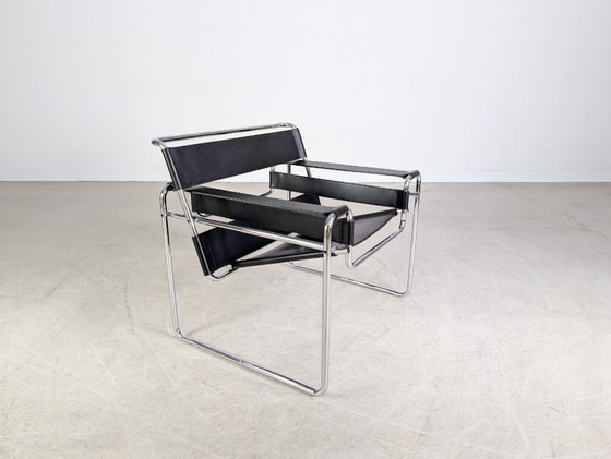 Image 1 of 2x Silla Wassily Original Knoll International, Breuer, negra