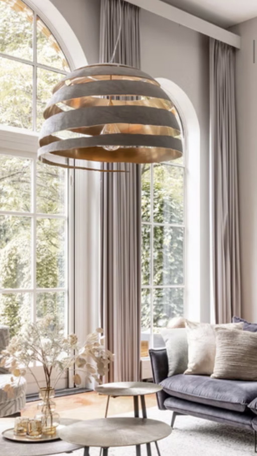 POLDR/Aangenaam XL dome lamp Swirl bronze incl. LED lighting