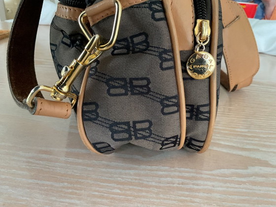 Balenciaga dames hand- en/of schoudertas, Schoudertassen, Canvas, Leer, Bruin (foto 5 van 5)