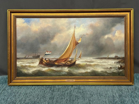 Schilderij "Storm". – Schilderijen & Tekeningen, Canvas (photo 2 of 7)