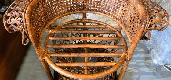 Image 1 of Emmanuelle fauteuil van gevlochten rotan, 1970
