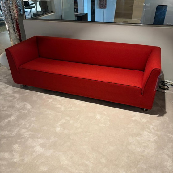 Gelderland 4800 3-seater Sofa, Textile, Chrome, Red (photo 2 of 6)
