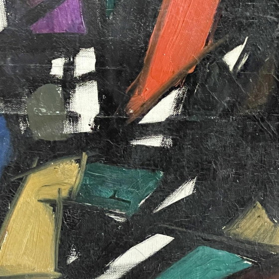 Ferdinand Vonck, Composition abstraite, Huile sur toile, Années 1950 – Peintures et dessins (photo 7 of 15)