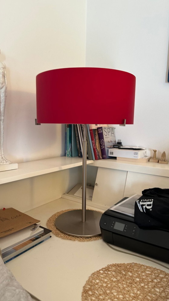Image 1 of Lámpara de mesa de cristal rojo Prandina