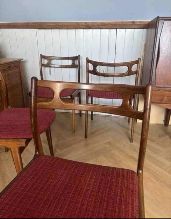 Image 1 of Deense eetkamerstoelen J. Andersen Uldum môbelfabrik