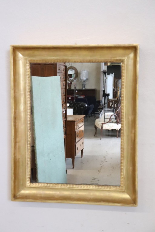 Antique Wall Mirror in Gilt Wood, Italy Early 19th Century