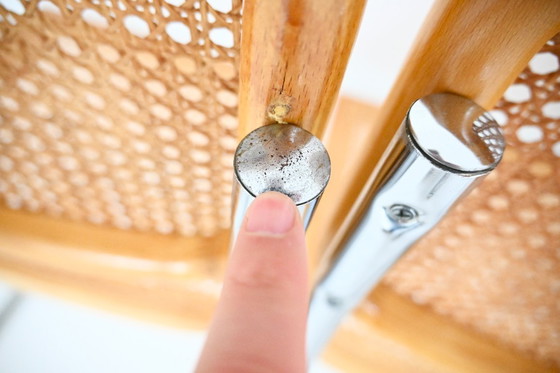 Image 1 of Eetkamerstoelen Stijl B32 van Marcel Breuer, Set van 8