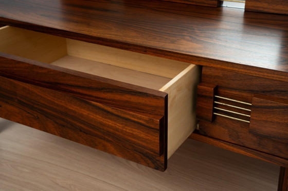 Zweedse spiegel uit het midden van de eeuw met make-upconsole – Ateljé Glas & Trä – Kaptafels, Wood (photo 10 of 11)