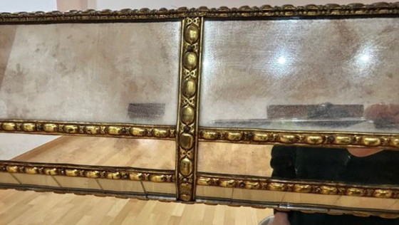Image 1 of Large Wall Mirror 160x93 cm Beveled Gold Frame Venetian Style - Glamorous and Luminous