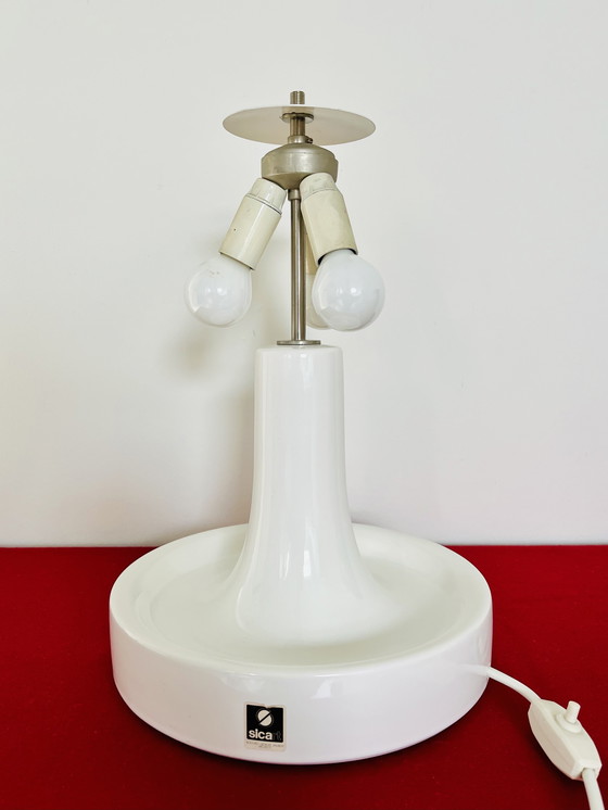 Image 1 of 2x Sicart Ceramic Table Lamps - Architetti - Gigante & Zambusi