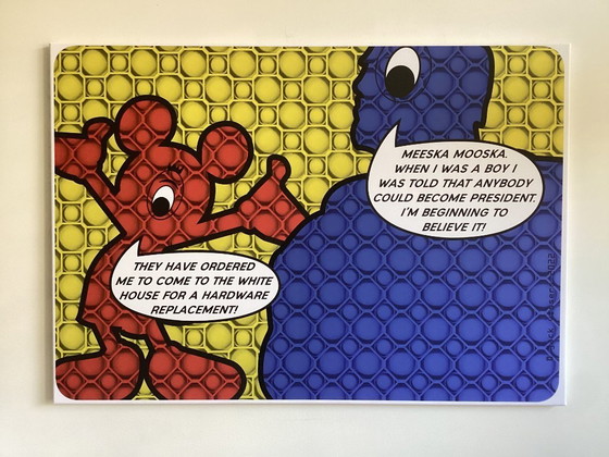 Image 1 of Jack Vissers - Meeska Mooska - offset sobre lienzo - firmado a mano