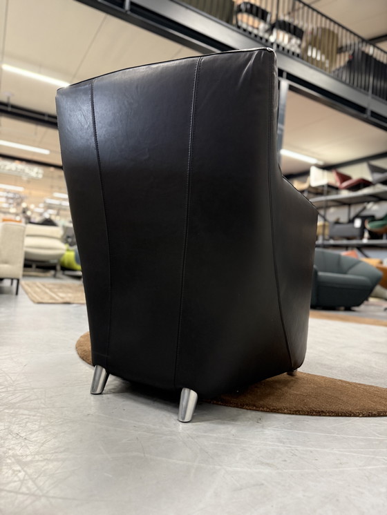 Image 1 of Sillón Leolux Dolcinea de piel negra