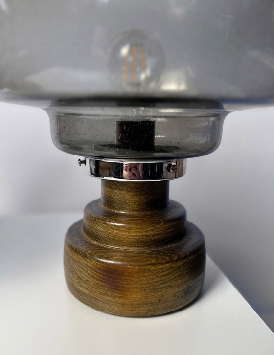 Image 1 of Set van 2 vintage Italiaanse brutalistische paddenstoellampen