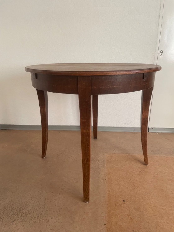 Image 1 of Tavolo Art Déco con una forma elegante e meravigliosamente curva per l'estensione