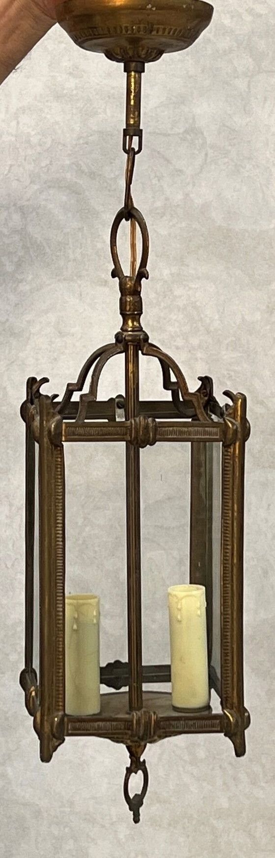 Lanterna sospesa in bronzo. – Lampade a sospensione, Bronze (photo 3 of 5)
