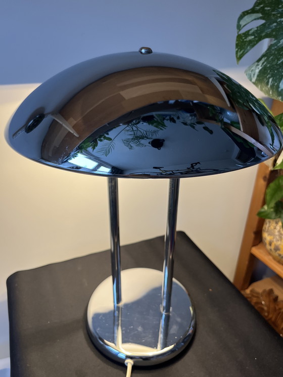 Image 1 of Lámpara de mesa Ikea BARAD Mushroom – Cromada – Años 70 – Inspirada en Robert Sonneman