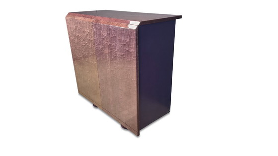 Image 1 of Mueble bar de madera nudosa de Giovanni Offredi para Saporiti, años 70