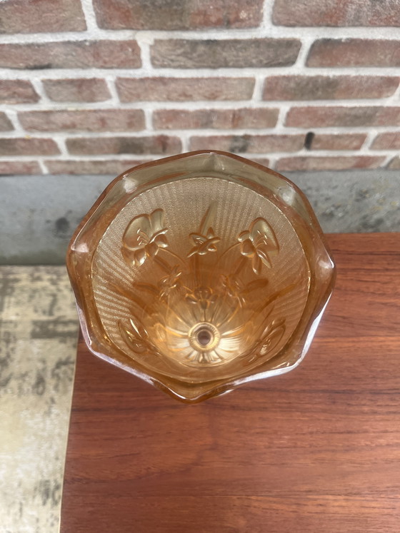 Image 1 of Vintage art deco Jeannette Glass ires Herringbone vase