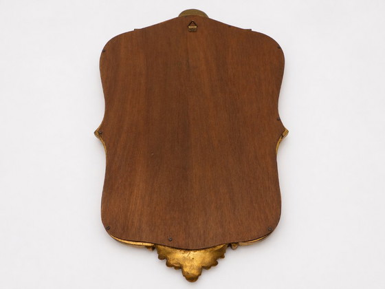 Image 1 of Vergoldeter Wandspiegel im Stil Louis XV, Rocaille-Muscheldekor, um 1960