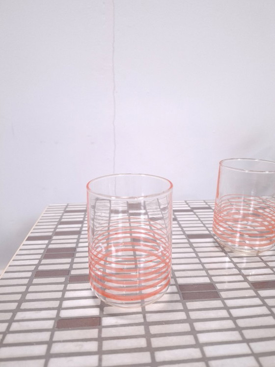 Image 1 of Set di bicchieri con strisce arancioni Jena Glas