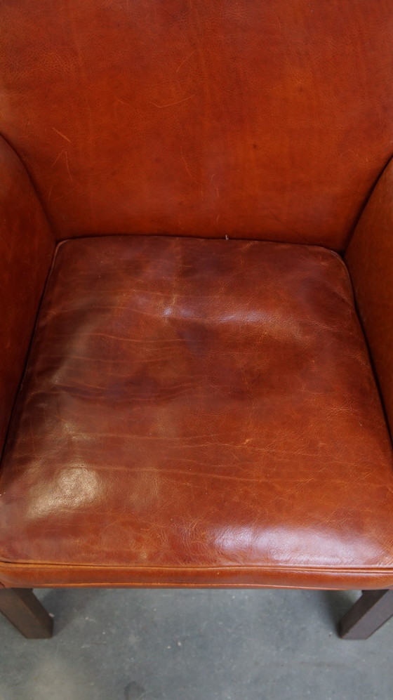 Image 1 of 2 X Beef Leather Occasional / Dining Chair With Armrests