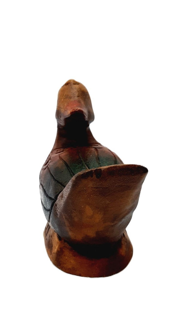 Image 1 of Hand carved and painted wooden bird, duck, figure