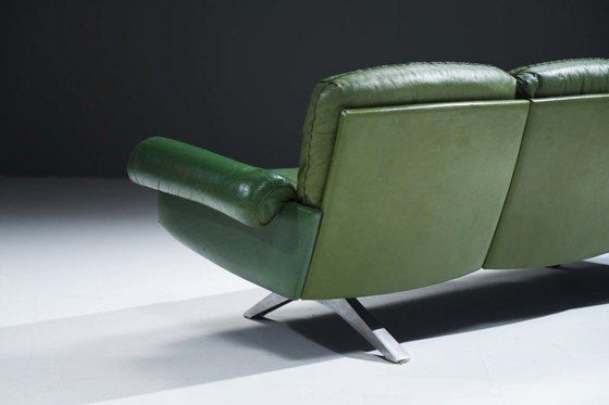 Image 1 of Magnifique et très rare canapé DS-31 en cuir vert, conçu par Team De Sede pour De Sede Swiss.