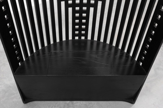 Image 1 of Pair of black Mackintosh Willow chairs by Atelier International, Italy 1980s