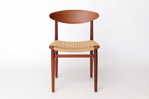 Mid Century Esszimmerstuhl aus Teakholz von Larsen & Bender Madsen für Naestved Møbelfabrik, Dänemark - 1960er Jahre