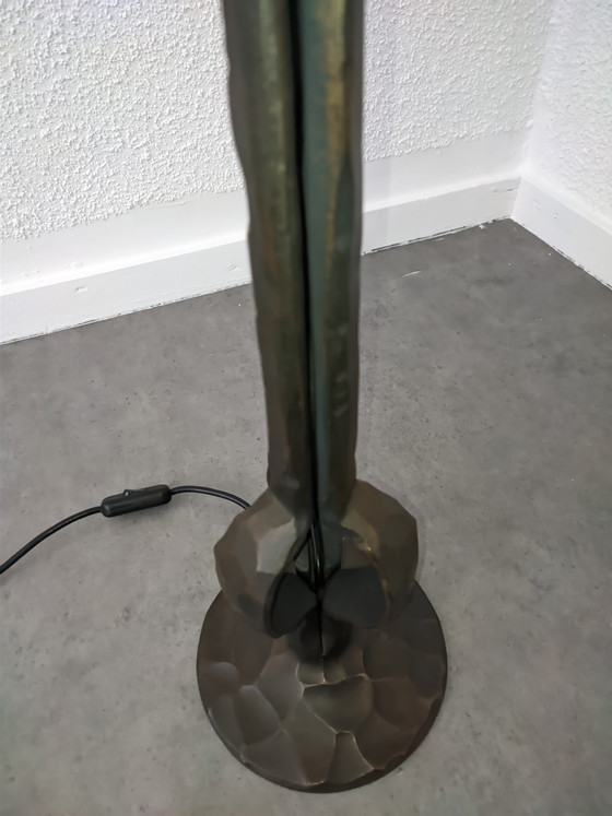 Image 1 of 1970S - cast iron - BRUTALIST lamp 
