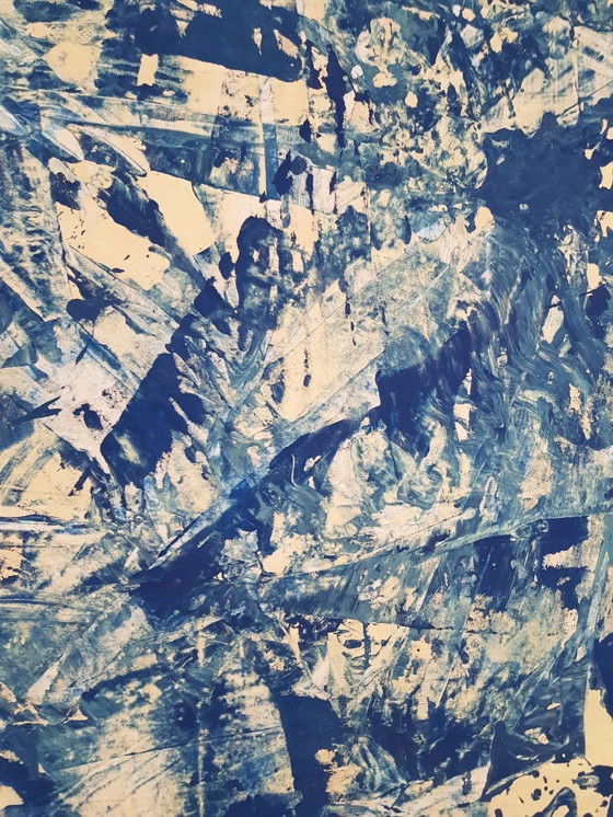 Image 1 of Jürgen Angeler - Cubismo azul y dorado