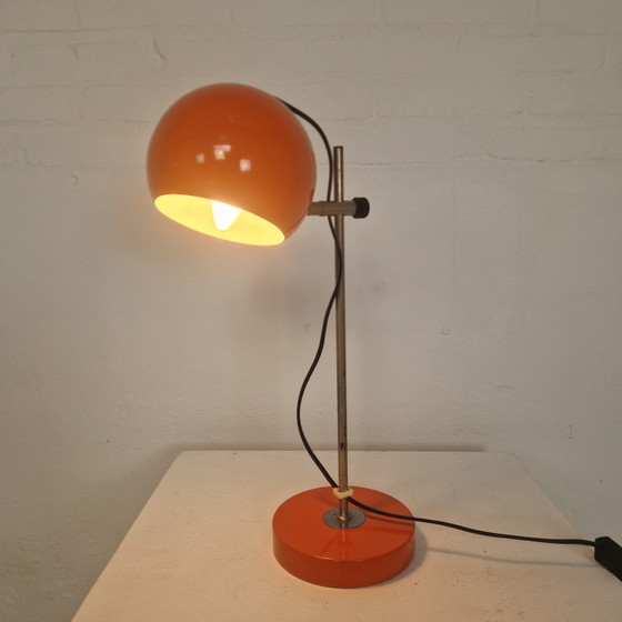 Image 1 of Cool vintage orange space age globe lamp
