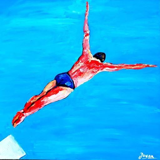 Jovan SRIJEMAC – Free Jump – Künstlermalerei