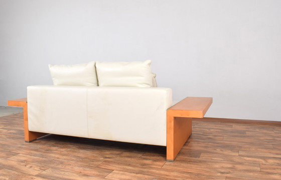 Image 1 of Canapé en cuir italien de Giorgetti, années 1980.