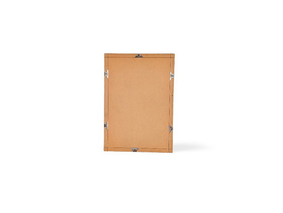 Image 1 of Framed acrylic wall art composition Möck burlap jute Bauhaus