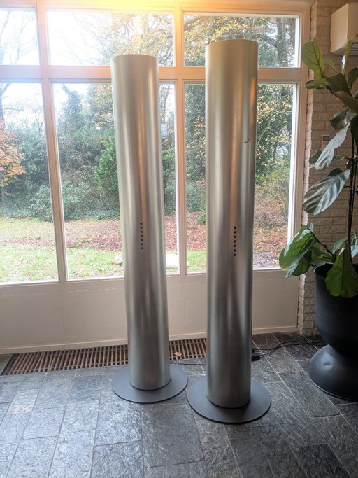 2 italienische Sette Magie Stehlampen von Massimo & Lella Vignelli für Morphos, 1970er/1980er Jahre