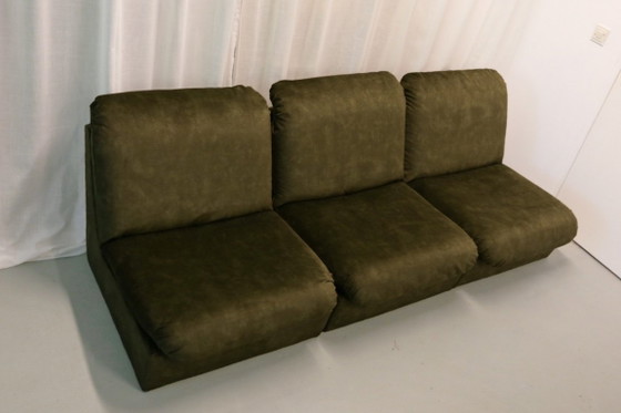 Vintage Elementen Bank - Mid-Century – Modulaire banken, Velvet (photo 6 of 6)