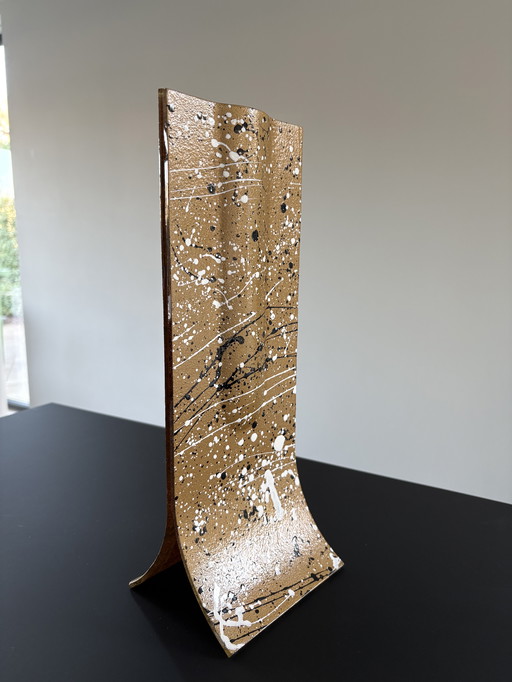 Unique Carneol design vase made of glass, 34 cm high