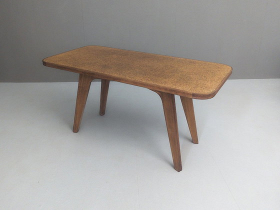 Image 1 of Table en chêne sculpturale moderniste française, années 1930