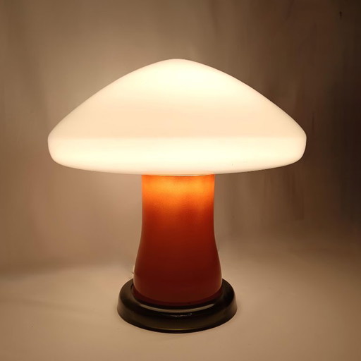 Vintage Gorlitz glazen paddenstoellamp, Karin Korn Design, Mid-Century Modern