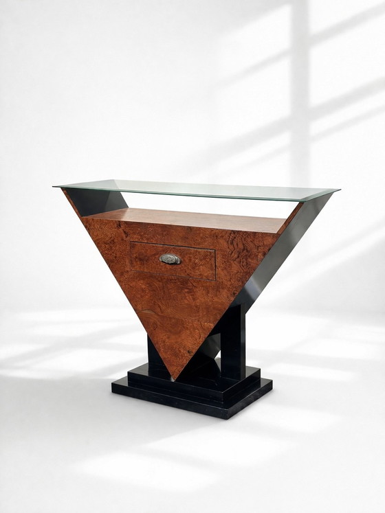 Image 1 of Art Deco Root Wood Burlwood Console Sideboard