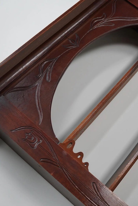 Image 1 of Coppia di vetrine/armadietti da farmacia antichi in rovere olandese in stile Art Nouveau, ca. 1904