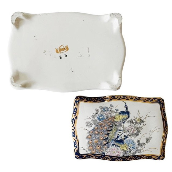 Image 1 of Portagioie vintage in porcellana Fapodel a forma di pavone, anni '70