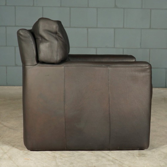 Image 1 of Design zithoek/zitgroep – zwart leder – Brühl