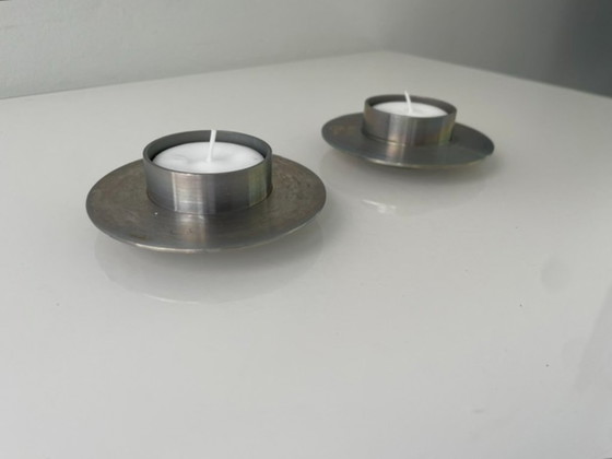 Image 1 of Set di 2 portacandele ZACK in acciaio inox – Design tedesco