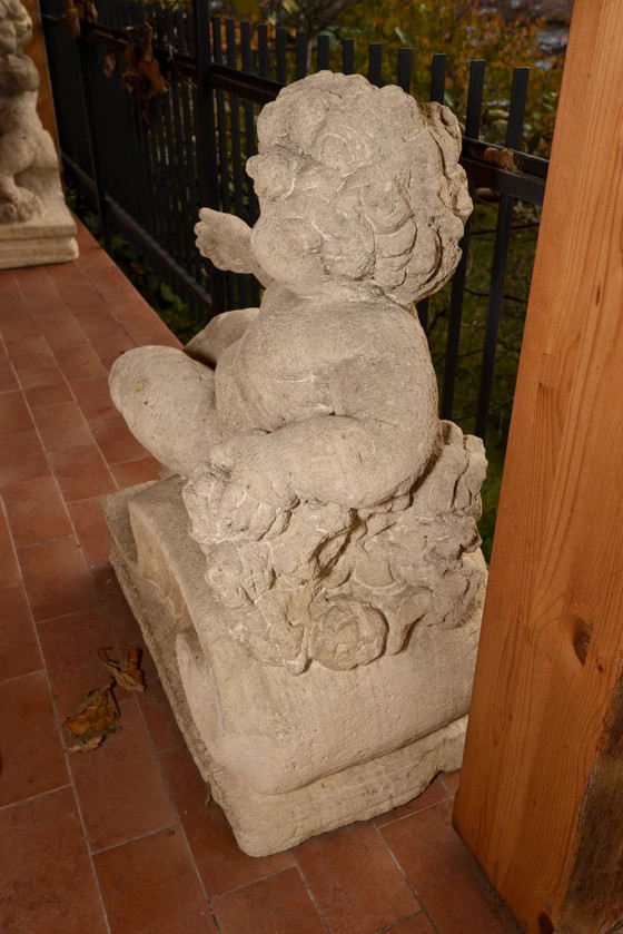 Late 19th Century Italian Carved Stone Putto – Sculpture, Vintage (photo 10 of 39)