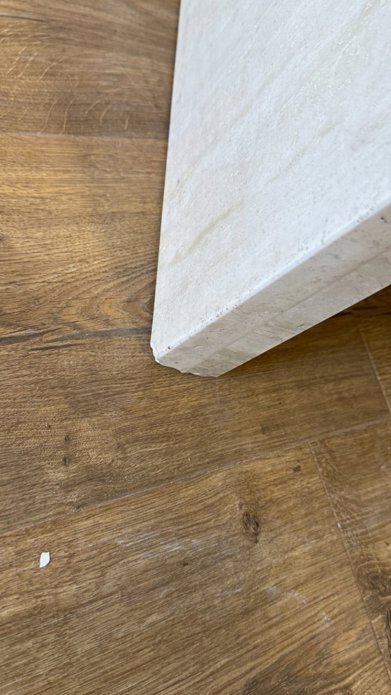 Image 1 of Tavolino da caffè rettangolare in travertino