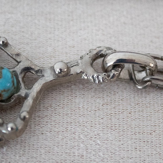 Image 1 of Necklace with large pendant, Brutalist, South Western style