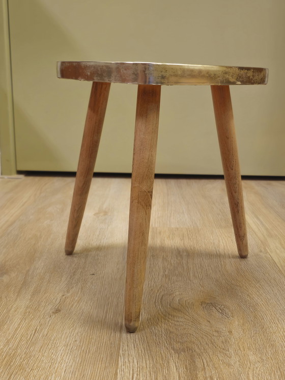 Image 1 of Vintage Plantentafeltje Tafeltje Bijzettafeltje Tafel Roze